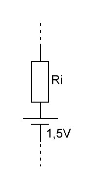 Indre modstand og 1.5 V batteri